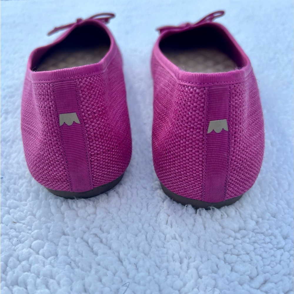 Birdies Pink Ballet Flats Bow Detail Size 9.5 - Picture 2 of 7